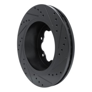 Ford Transit-350 HD/DRW Brake Rotor (1) - Rear Left - R1 Concepts - Drilled & Slotted - Black - `20-`25